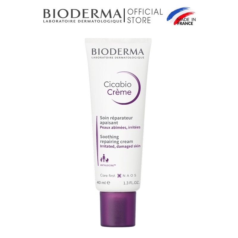 { BIODERMA TÍM} Kem dưỡng phục hồi da Bioderma Cicabio Creme