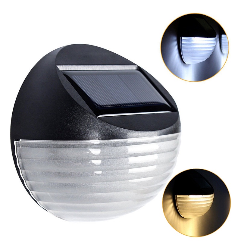 Đèn Led 2 Bóng Gắn Tường Chống Nước Sử Dụng Năng Lượng Mặt Trời Màu Trắng Dùng Trang Trí Nhà Cửa