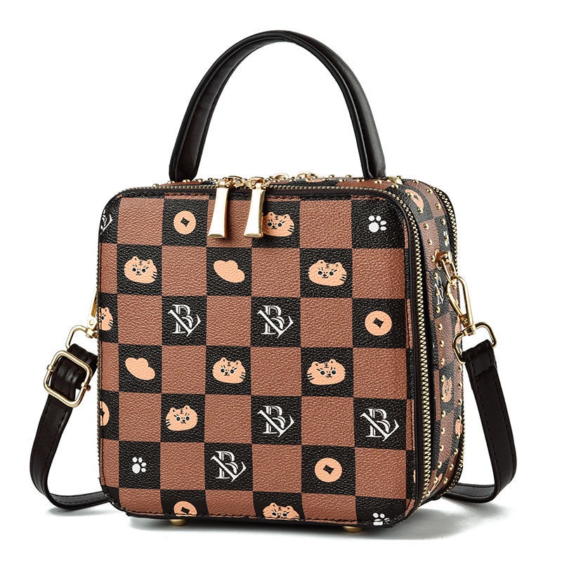 Túi Đeo Chéo Hình Vuông Cỡ Lớn Phong Cách Phương Tây Thời Trang Sang Trọng Chất Lượng Cao Cho Nữ