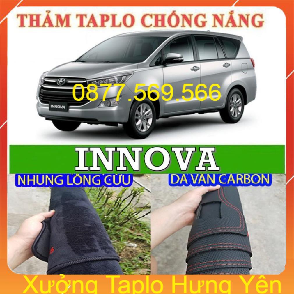 THẢM TAPLO TOYOTA INNOVA (2008-2016)-(2017-2021)-DA VÂN CARBON-NHUNG LÔNG CỪU