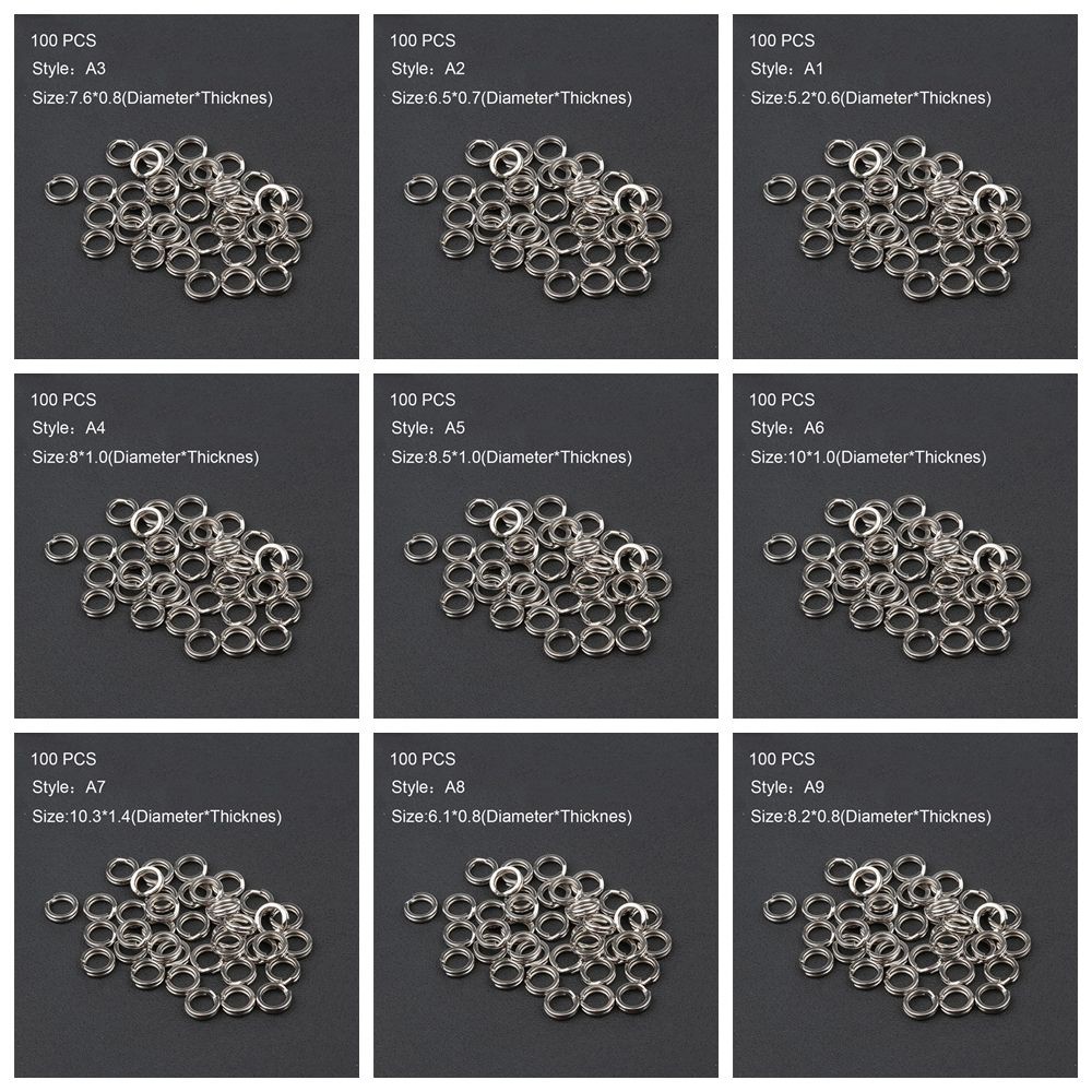 100 vòng thép không gỉ phụ kiện câu cá