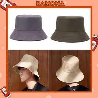 Mũ bucket Bamona 2 mặt tròn vành phong cách ulzzang Hàn Quốc MD05