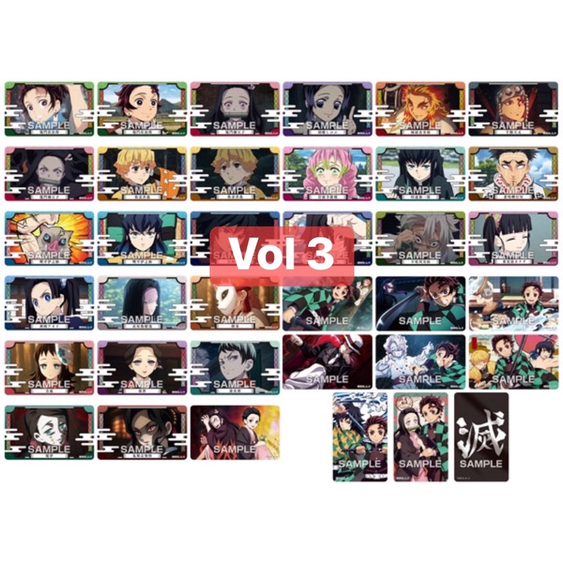 Thẻ sticker kèm gum Kimetsu no Yaiba -Thanh Gươm Diệt Quỷ