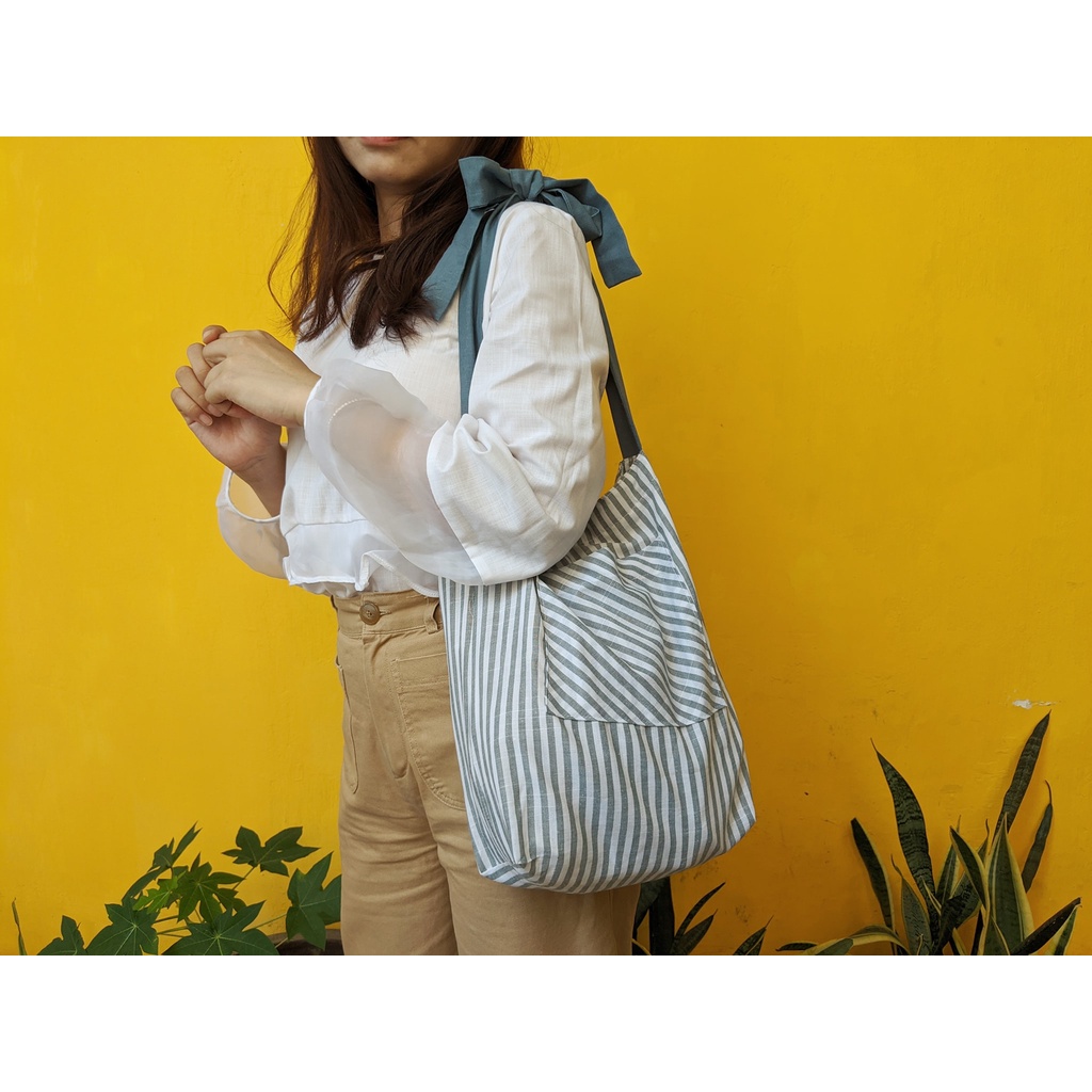 Túi vải Mallow - túi tote linen cotton - Túi thắt nơ - Youth Linen