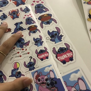 Sticker mini khổ A4 Stich chống nước