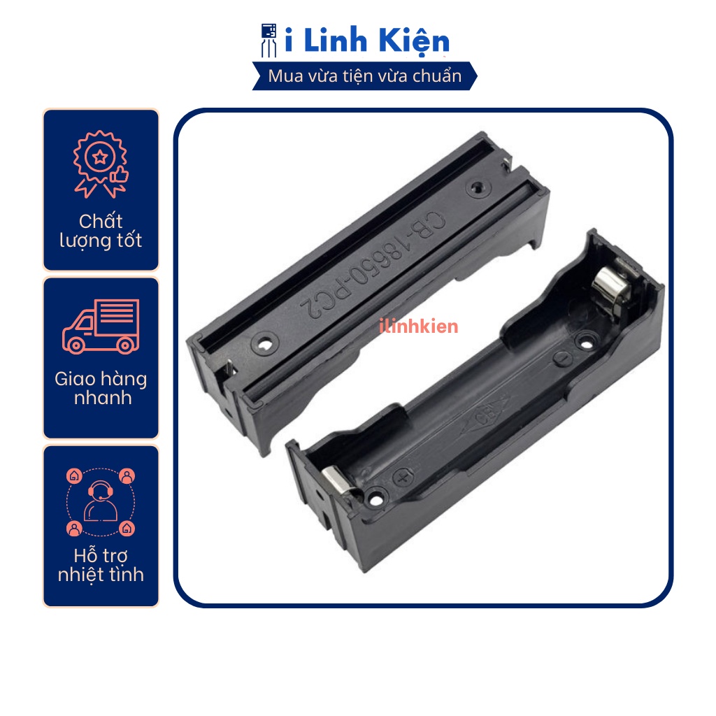 Đế pin 18650 chân hàn mạch PCB