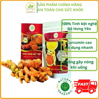 Tinh bột nghệ cao cấp đất việt 250g tn02, hàm lượng curcumin cao, giữ được mùi thơm của nghệ - thảo dược đất việt
