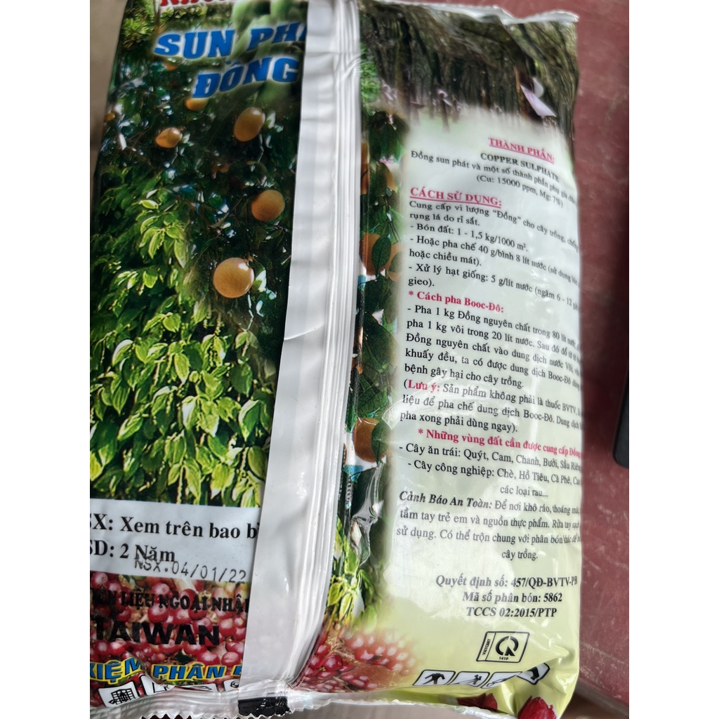 Phân bón vi lượng Sun phát Đồng 1kg