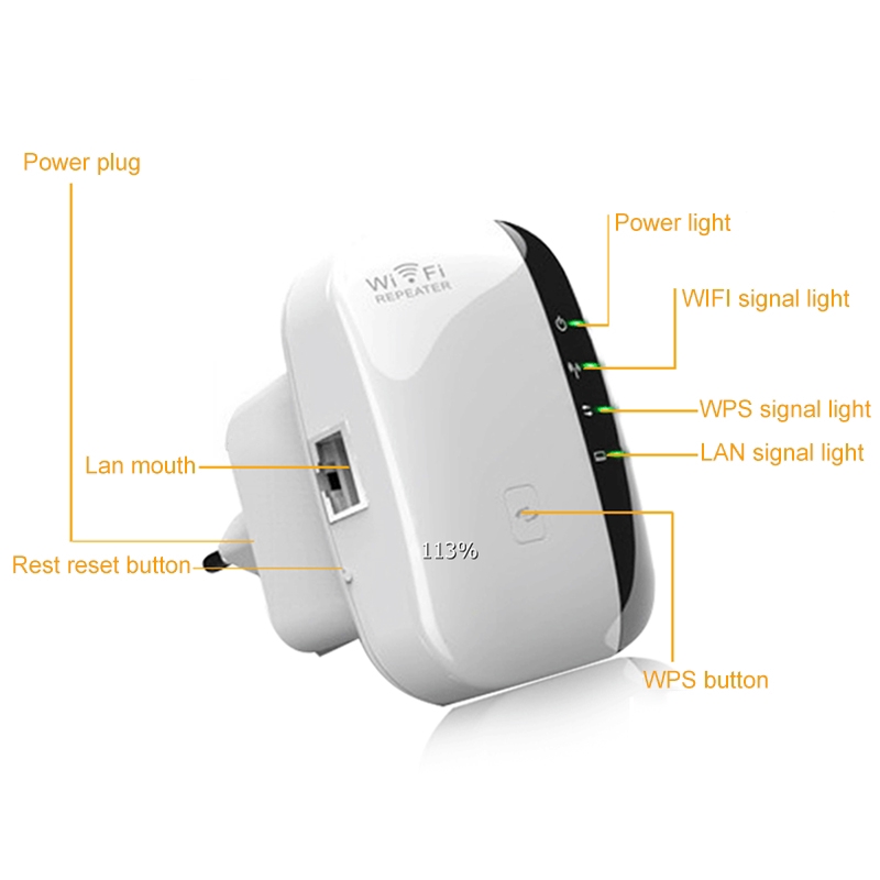 Dụng cụ khuếch tán sóng WiFi 300 Mbps Wi-Fi 802.11N / B / G WPS | BigBuy360 - bigbuy360.vn