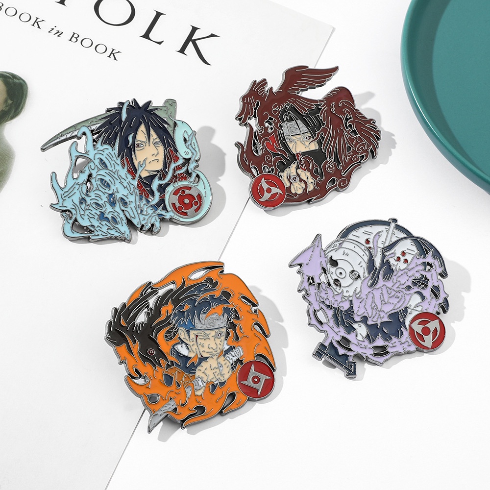 Huy Hiệu Cài Áo Bằng Kim Loại Tráng Men Hình Anime Naruto GP1 PG1