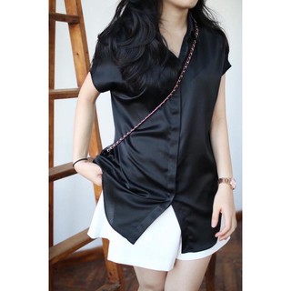 BIG SIZE - Áo sơ mi lụa dáng dài (58kg - 98kg)