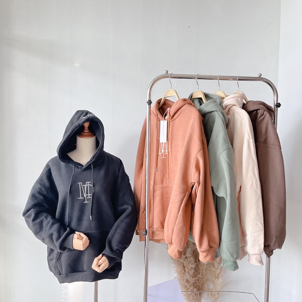 Áo Hoodie Thêu Chữ Ngực Mũ Tay Dài Hàng Quảng Châu | Smide Cloting