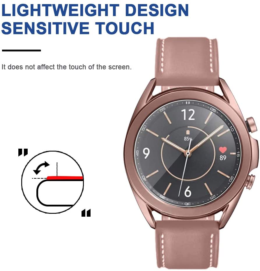 Set 1/3 kính cường lực 9H HD bảo vệ bề mặt cho đồng hồ Samsung Galaxy Watch 3 41 45mm