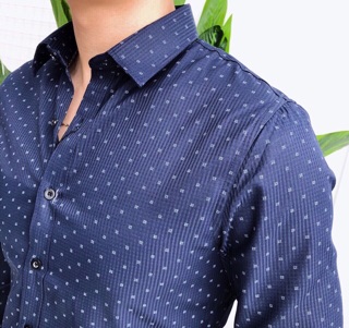 Áo Sơ Mi chấm bi Nam kiểu dáng công sở