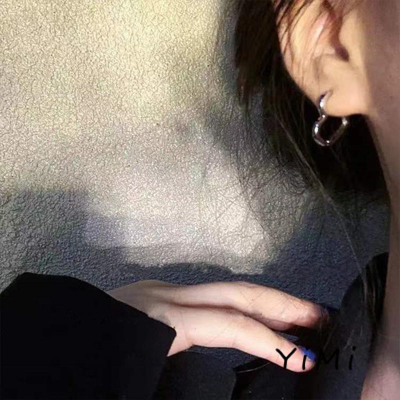 Đôi Khuyên Tai Hình Trái Tim Xinh Xắn Phong Cách Hàn Quốc Cho Nữ