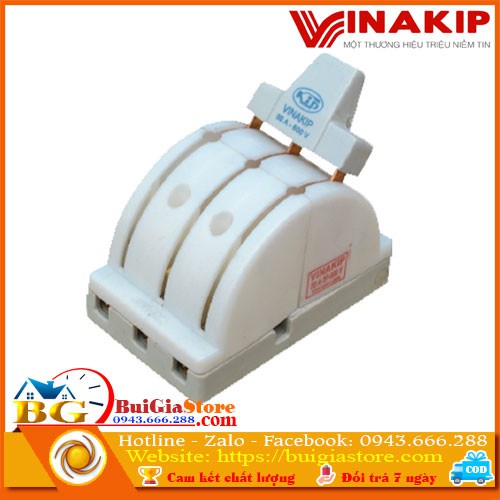 [BÁN BUÔN] 10 cái cầu dao điện 3 pha đảo chiều  30A 600V Vinakip