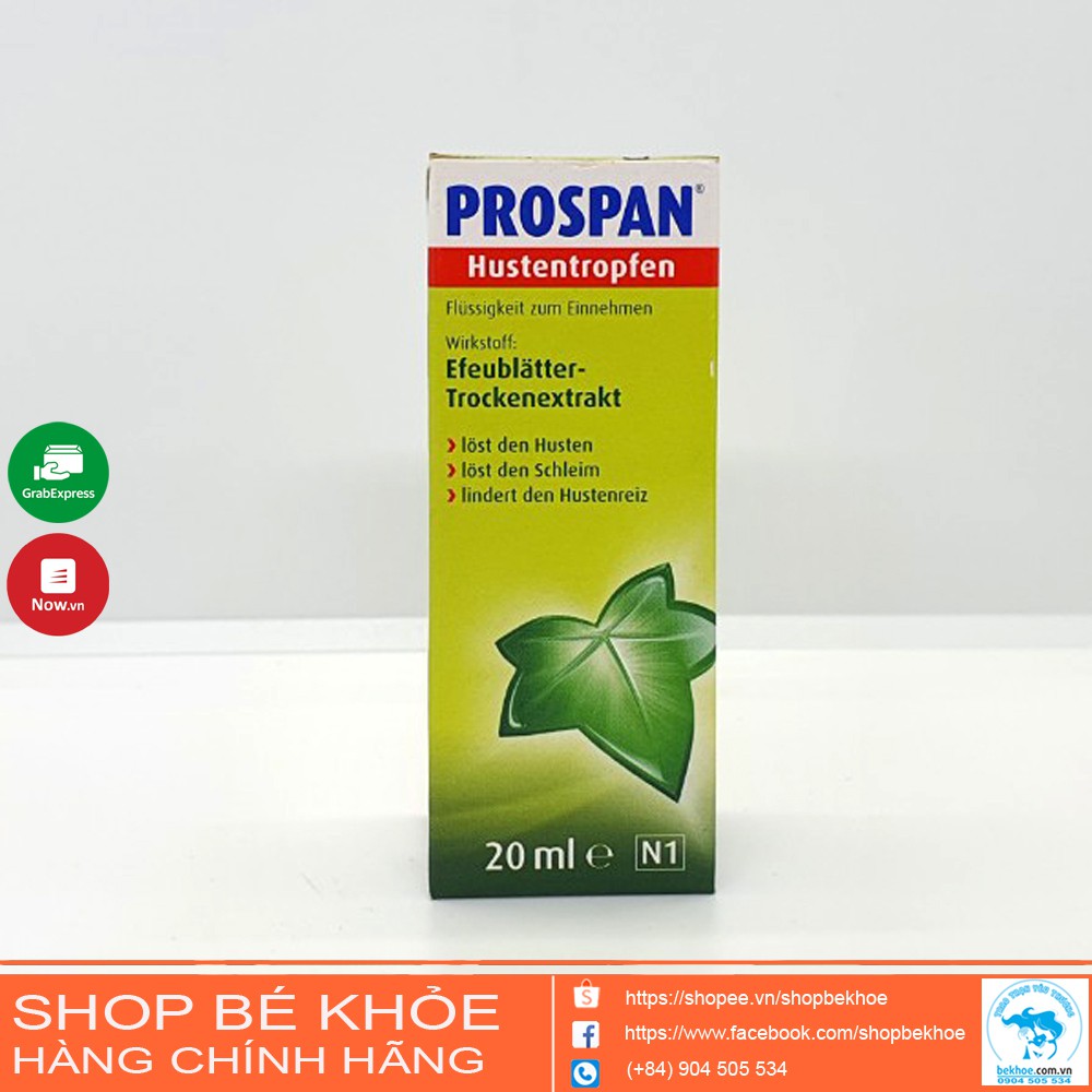 Siro ho Đức P.ros.pan 100ml, tinh chất 20ml và hộp 21 gói