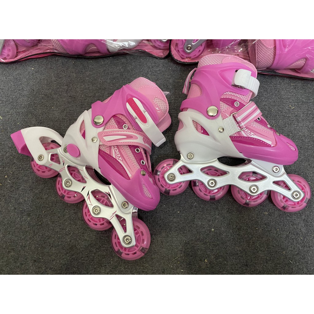 Giày Patin Phát Sáng 8 bánh xe hàng cao cấp giày tặng kèm phụ kiện bảo hộ