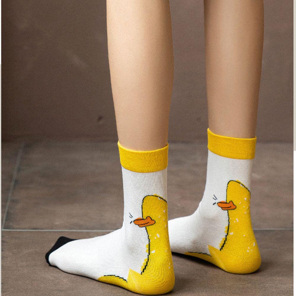 OKDEALS Vớ Cổ Cao Họa Tiết Hoạt Hình Giữ Ấm Thấm Hút Mồ Hôi Thoáng Khí