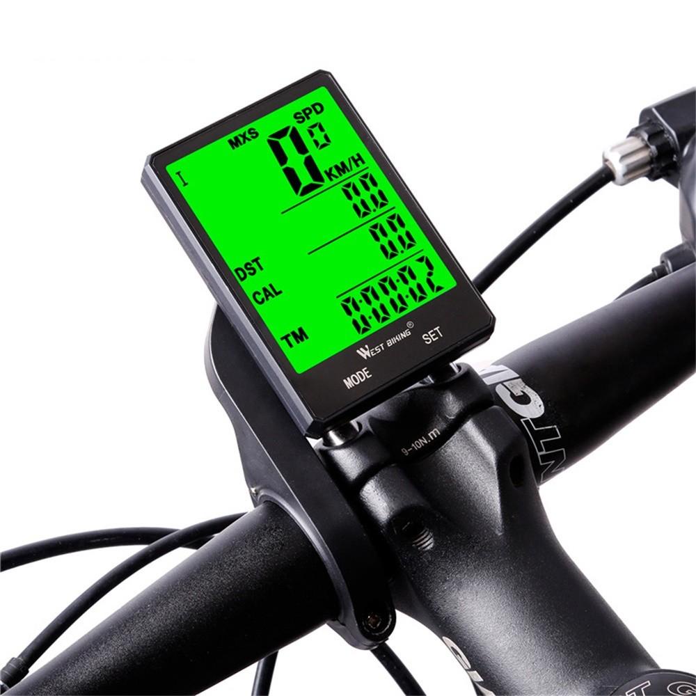Large Screen Bicycle Computer Wireless Waterproof Bike Speedometer Stopwatch With Night Backlight hkdealextreme.vn