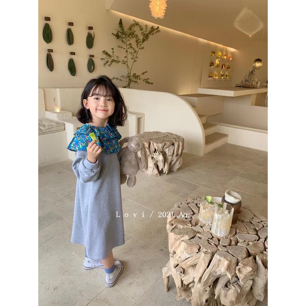 Đầm Len Phong Cách Hàn Quốc Thời Trang Mùa Thu Cho Bé Gái