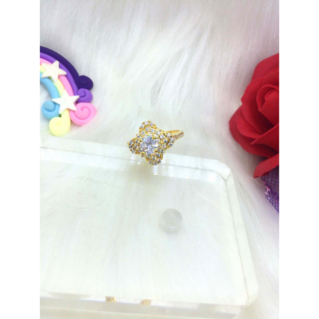 Nhẫn nữ đính đá mạ vàng 18k N171