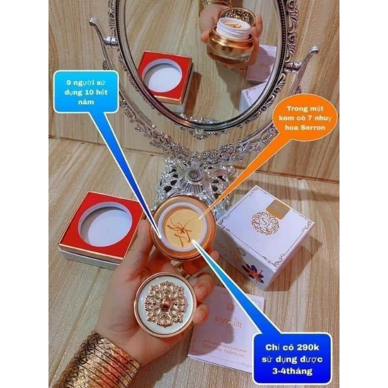 Kem mờ nám trắng da saffron