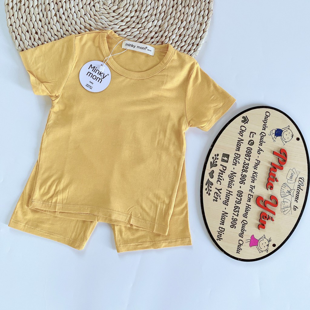 Bộ Cộc Tay Cotton Thun Lạnh MinKy Mom Cho Bé Trai Bé Gai (SP001459 )