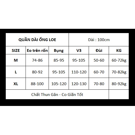 QUẦN THUN DÀI ỐNG LOE [TNT Shop Bigsize 60Kg 90Kg]