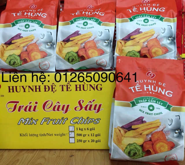 Trái cây sấy 500gram mẫu mã mới Huynh Đệ Tề Hùng | BigBuy360 - bigbuy360.vn