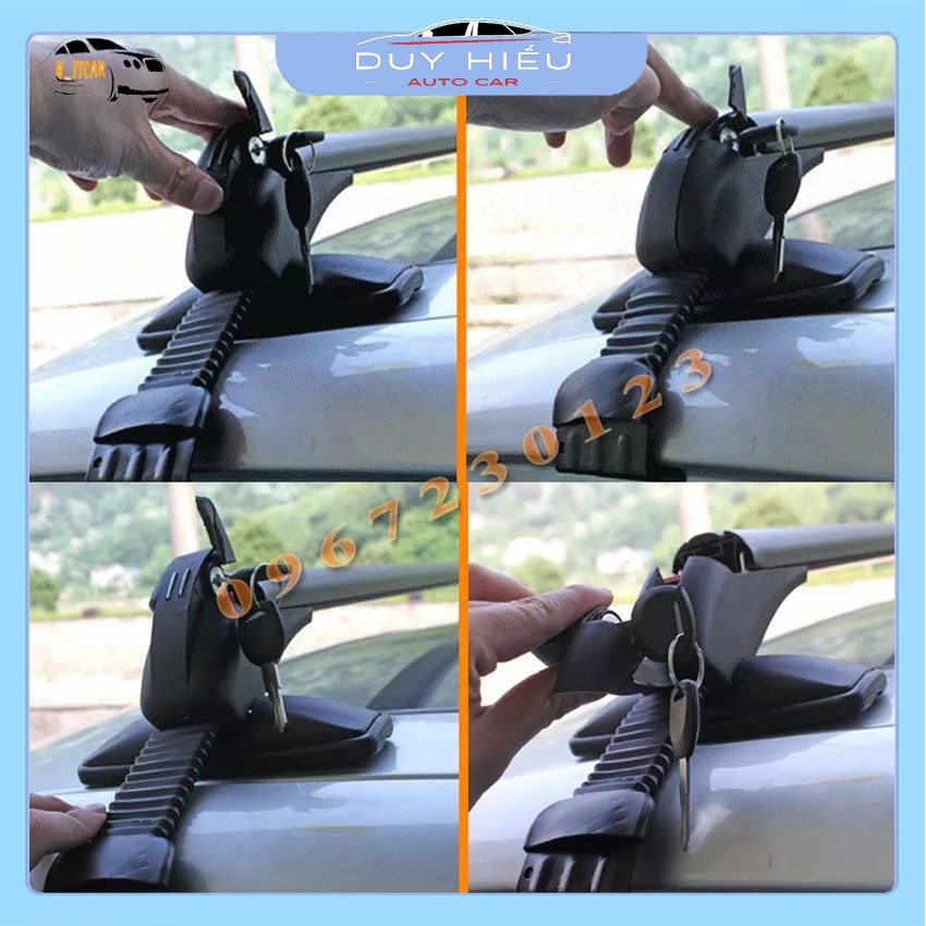 Giá nóc xe 7 chỗ MISUBISHI XPANDER thanh ngang chở hàng chất liệu hợp kim cứng nặng 4kg