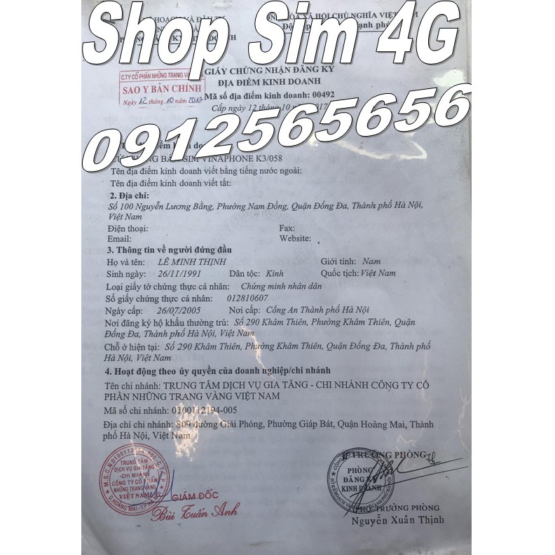 SIM DATA VINA ( 6 đến 12 tháng) - KHÔNG NẠP TIỀN - BẢO HÀNH 12 THÁNG