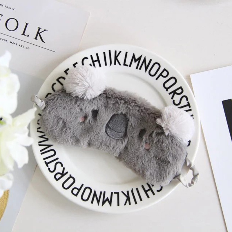 Mặt Nạ Che Mắt Khi Ngủ Hình Chú Thỏ Bằng Lông Nhung Mềm Mại Dễ Thương Xinh Xắn