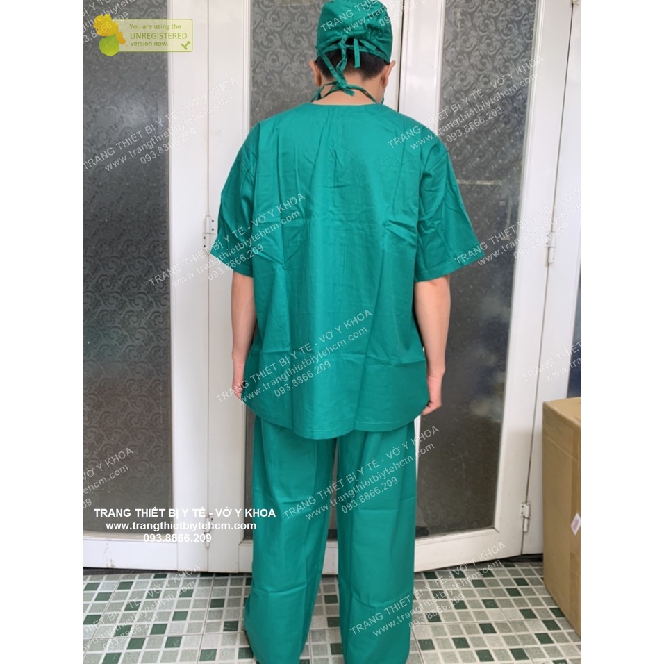 Bộ đồ phẫu thuật, bộ đồ kỹ thuật viên spa vải đẹp, hấp được