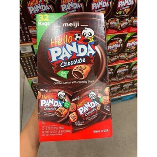 [Date 8/2021]-Thùng 32 gói bánh gấu socola Hello Panda 680g của Mỹ