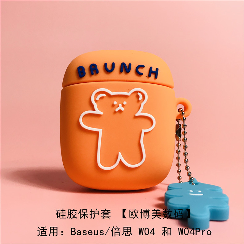 BASEUS Vỏ Bảo Vệ Hộp Đựng Tai Nghe Airpods w04 / w04 pro Họa Tiết Hoạt Hình Dễ Thương