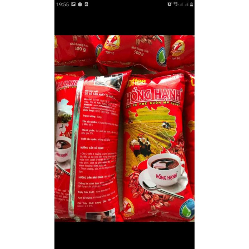 CÀ PHÊ HỒNG HẠNH MÀU ĐỎ GÓI 500G