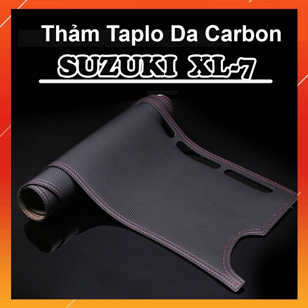Thảm taplo da carbon cho xe Suzuki Xl7, XL-7 cao cấp chống trượt.