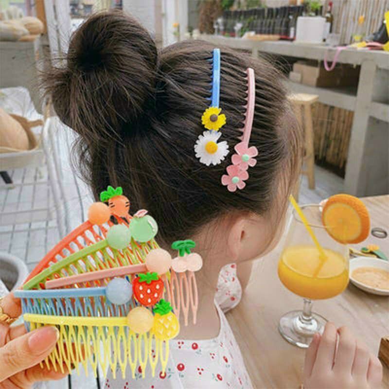 Xược tóc hình hoa và trái cây cho bé gái