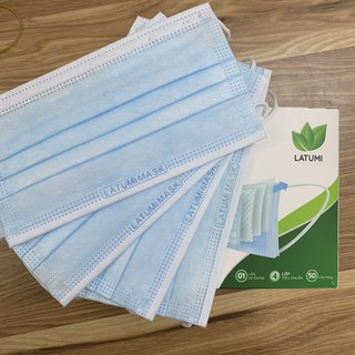 Khẩu Trang Y tế ⚜️LATUMI⚜️ Khẩu Trang 50 Chiếc Dày Dặn Kháng Khuẩn 99%
