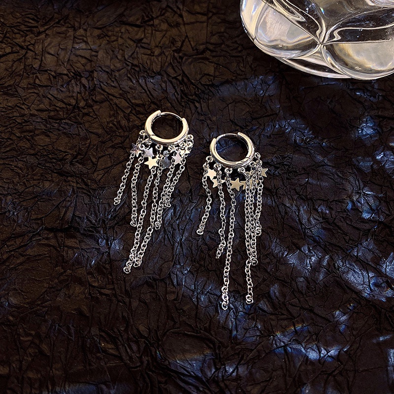 Khuyên Tai Tua Rua Dài Thiết Kế Đơn Giản