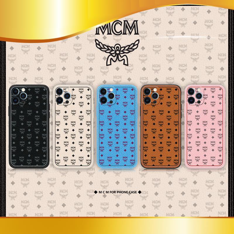 Ốp điện thoại in logo MCM thời trang cho iPhone 12 11 Pro Xs Max 7 8 Plus