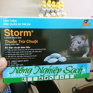Hộp 5 gói 20 viên Thuốc diệt chuột Storm dạng viên nén