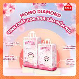 Bỉm Tã dán/quần MOMO DIAMOND ORGANIC S64/M62/M60/L54/XL50/XXL48/XXXL46