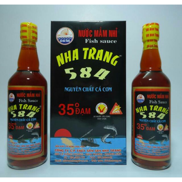 Nước mắm 584 Nha Trang 35 độ đạm chai nhựa 500ml (1 chai)