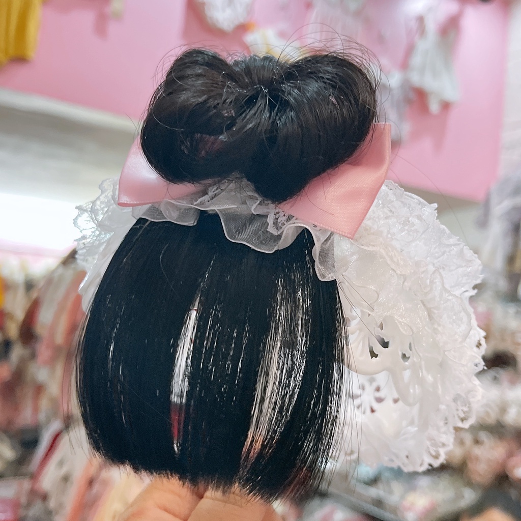TuBan Tóc Giả Búi Chỏm Cho Bé