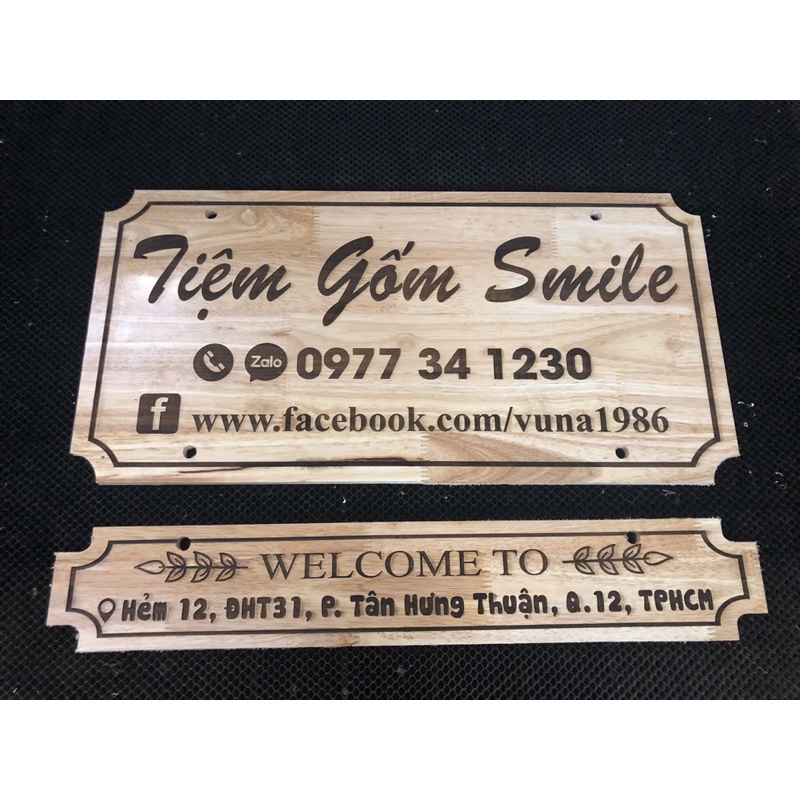 Bảng Gỗ Tên Shop Treo Ngoài Trời ~Miễn Phí Thiết Kế Theo Yêu Cầu