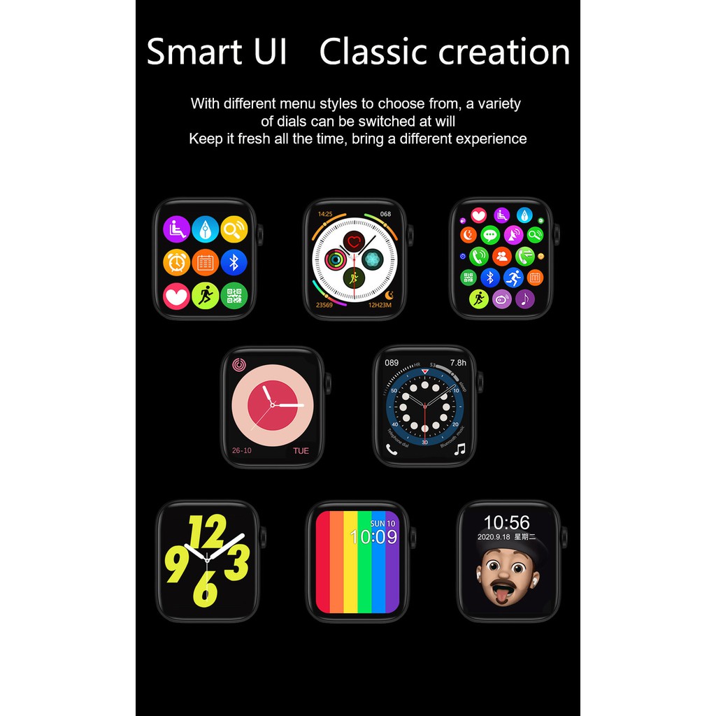 W27 Đồng hồ thông minh 1.75 Inch Series 6 Toàn màn hình cảm ứng Bluetooth Call GPS Music Iwo 15 Smart Watch FK78 W26 HW12 W34 T500