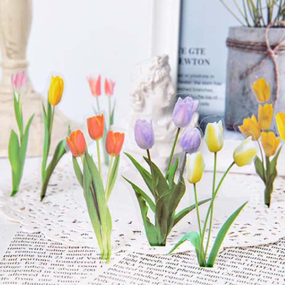 Nhãn Dán Giấy Họa Tiết Hoa Thủ Công Sáng Tạo Trang Trí Sổ Tay / Nhật Ký DIY