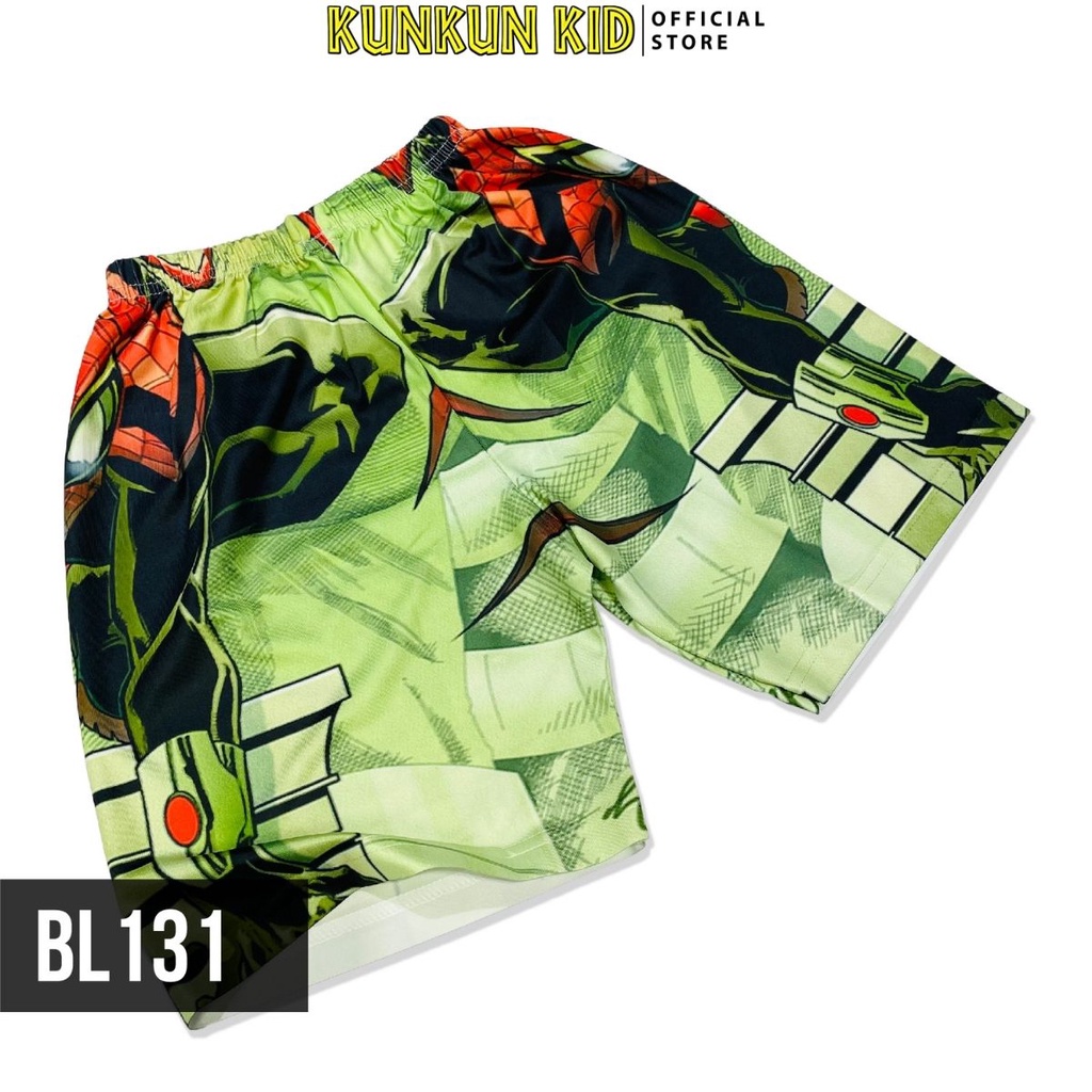 Bộ ba lỗ bé trai Thun lạnh Kunkun Kid BL131 in hình người nhện Spiderman size đại cho trẻ em từ 10-60kg
